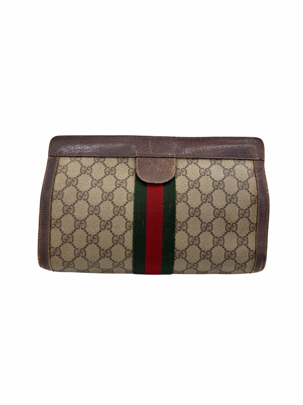 Vintage Gucci GG Supreme Sherry Line Clutch (Accessory Collection)